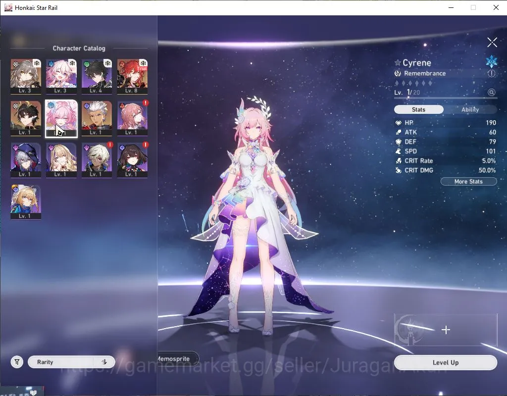 Honkai Star Rail Accounts Starter ASIA |TL 4|Fresh Starter| 3 Limited |Cyrene,Archer,Dante|Mc Female|Fresh Story|Take 2
