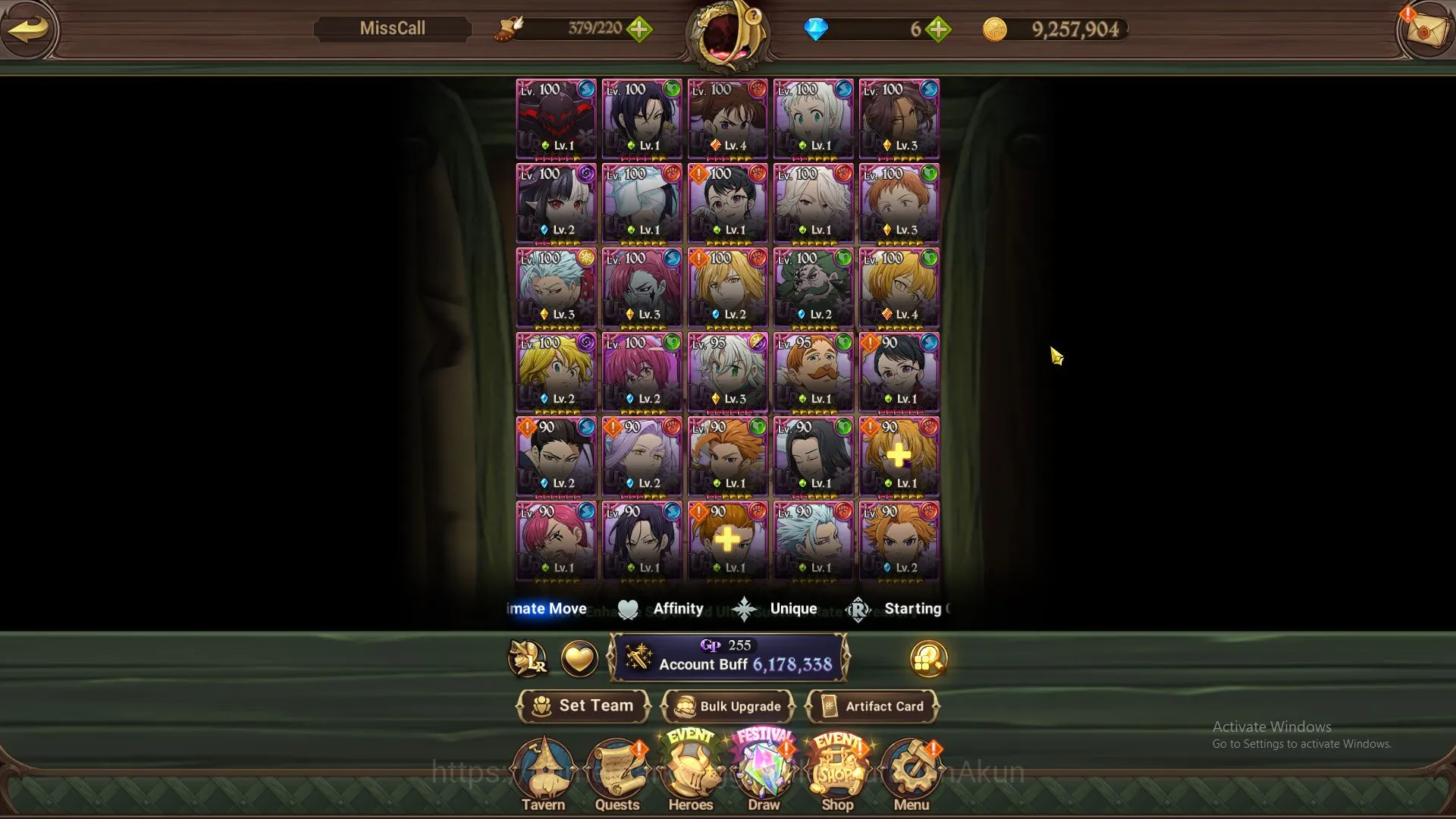 ASIA|6M CC|5 LR+12 UR+Collab(Solev,Eminance)|Merlin3/6,LMeliodas,Ban,Ludociel,Elizabeth,Tristan3/6,Etc|Code Only|(SDS2768) The Seven Deadly Sins: Grand Cross Endgame ASIA|6M CC|5 LR+12 UR+Collab(Solev,Eminance)|Merli image 1