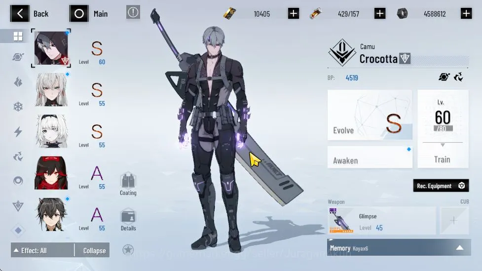 Punishing: Gray Raven Accounts Starter NA | 10K BC + 3K GoldenCard + 8K BlueCard | LuciaCW, Camu, Feral | Chapter 4 |Char 3