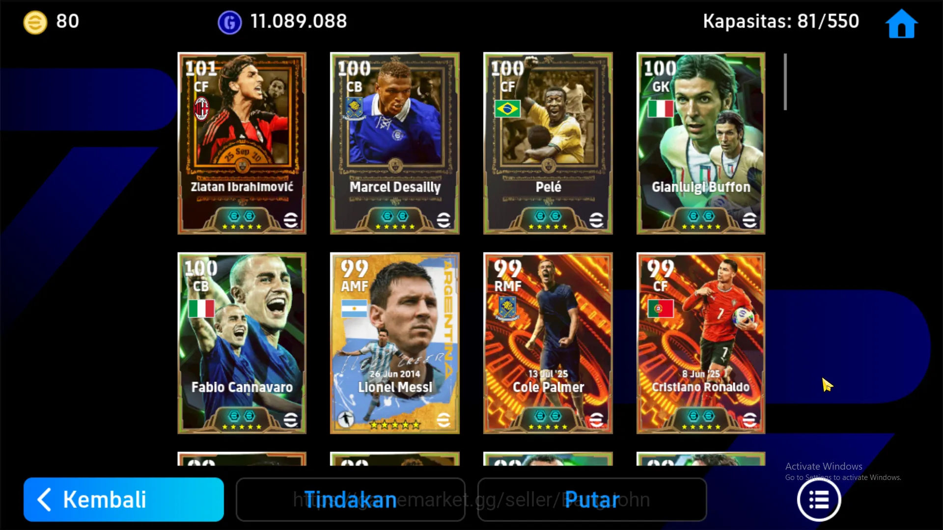 eFootball Accounts Power 3263 | Pele Epic db | Zlatan Ibrahimovic Big image 3