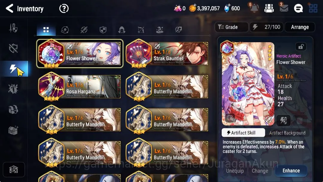 Epic Seven Accounts Starter GLOBAL Unverif|Best Starter|2 ML (Lionheart Lermia, Har setti)+Elena,Iseria,etc|POH ON|Log 4