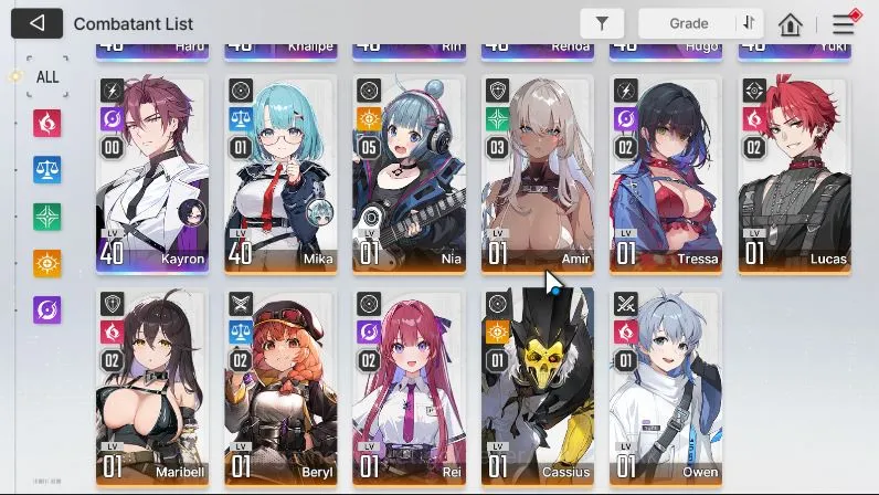Chaos Zero Nightmare Accounts GLOBAL|LV 37| 7SSR (HaruM1,Khalipe,Kayron,Rin,Renoa,Hugo,Yuki)+ 10SR+18SR Partner |Cry 10K+Sig 4