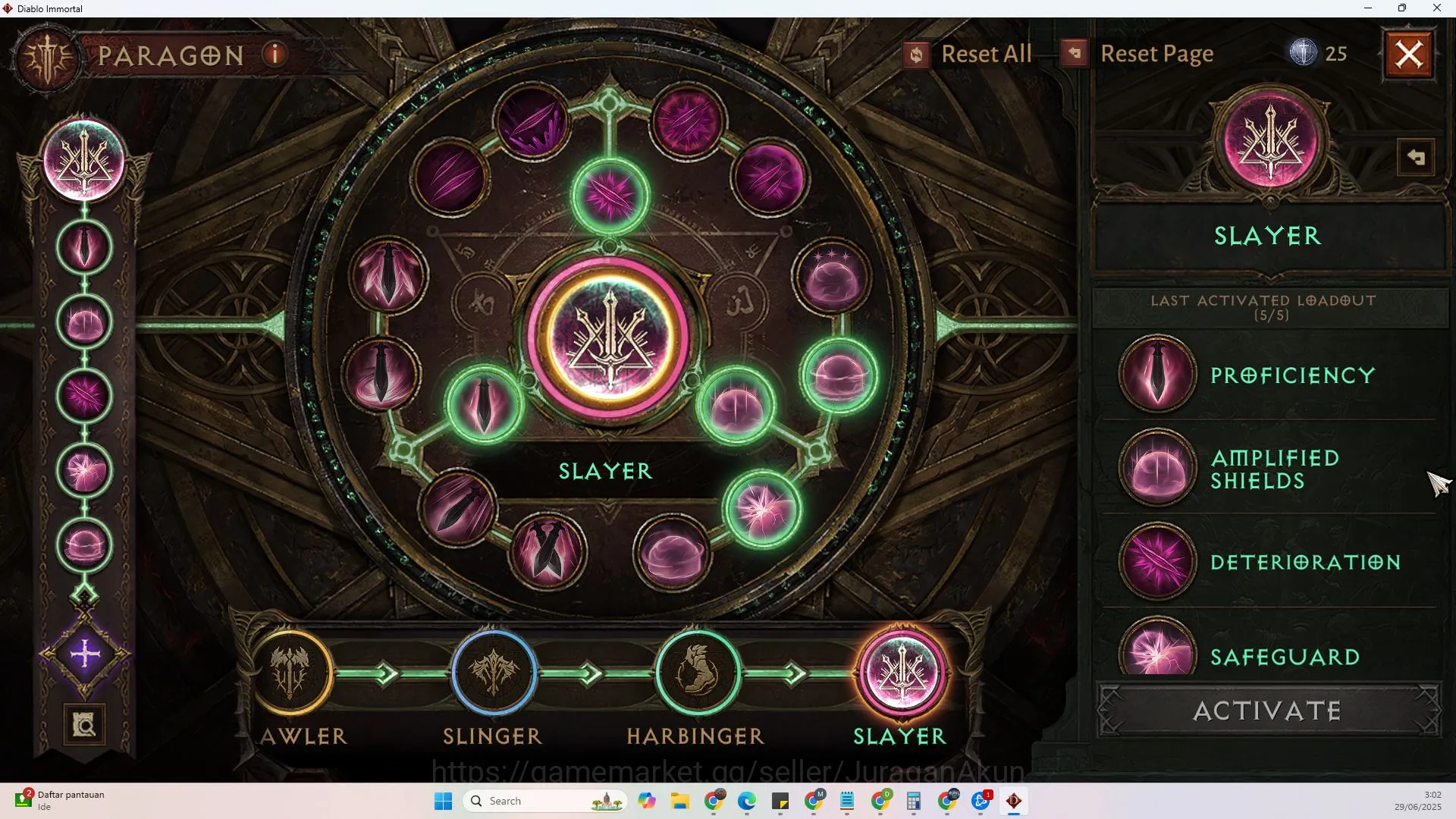Diablo Immortal Accounts Mid-Tier SEA - peth|Lv60(477),Tempest(60,471)CR31k|Reso 690|Hell 3Paragon slayer Hellquary lv 6