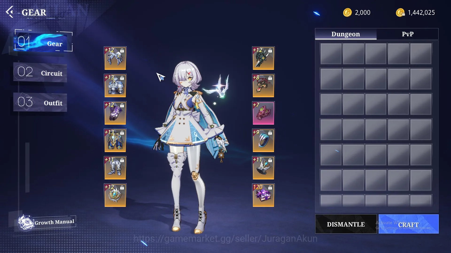Crystal of Atlan Accounts Asia MM 05 (ID) |BladeMaiden Lv 60 Power 41.2k (Ti image 1