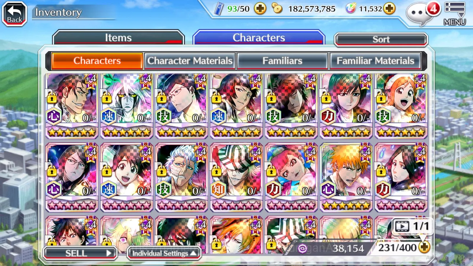 Bleach: Brave Souls Accounts Mid-Tier [GLOBAL] 11k Orbs + 4 Char MT (TYBW25 Uryu+Renji, TYBW24 Robert+Toshiro) | All Lvl 4