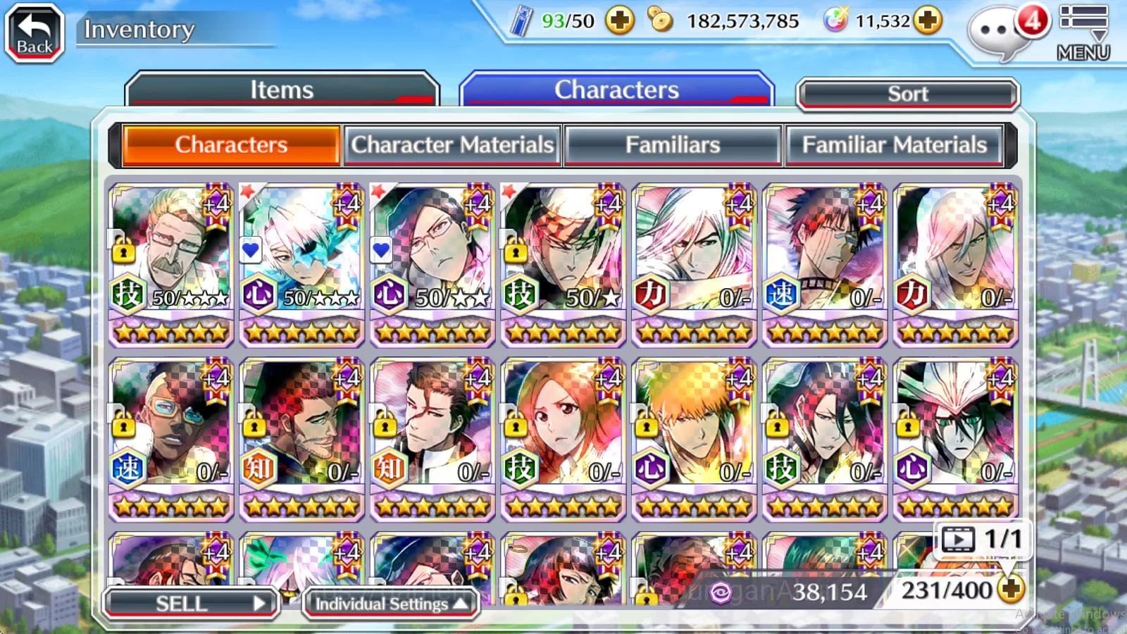 Bleach: Brave Souls Accounts Mid-Tier [GLOBAL] 11k Orbs + 4 Char MT (TYBW25 Uryu+Renji, TYBW24 Robert+Toshiro) | All Lvl 5