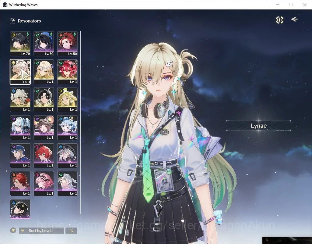 Wuthering Waves Accounts Mid-Game EU | UL 45 | 3 Limited | Ciaccona+Sign,Cartethiya R1+Sign,Lynae+Sign | DB Lv25 |MC Female 3