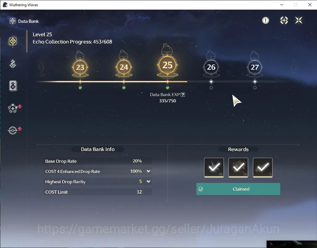 Wuthering Waves Accounts Mid-Game EU | UL 45 | 3 Limited | Ciaccona+Sign,Cartethiya R1+Sign,Lynae+Sign | DB Lv25 |MC Female 4