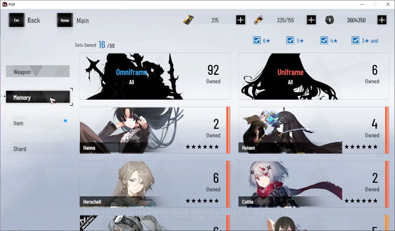 Punishing: Gray Raven Starter Asia | Blue Card 1k | Starter Lucia CW , SSS Fulgo image 1