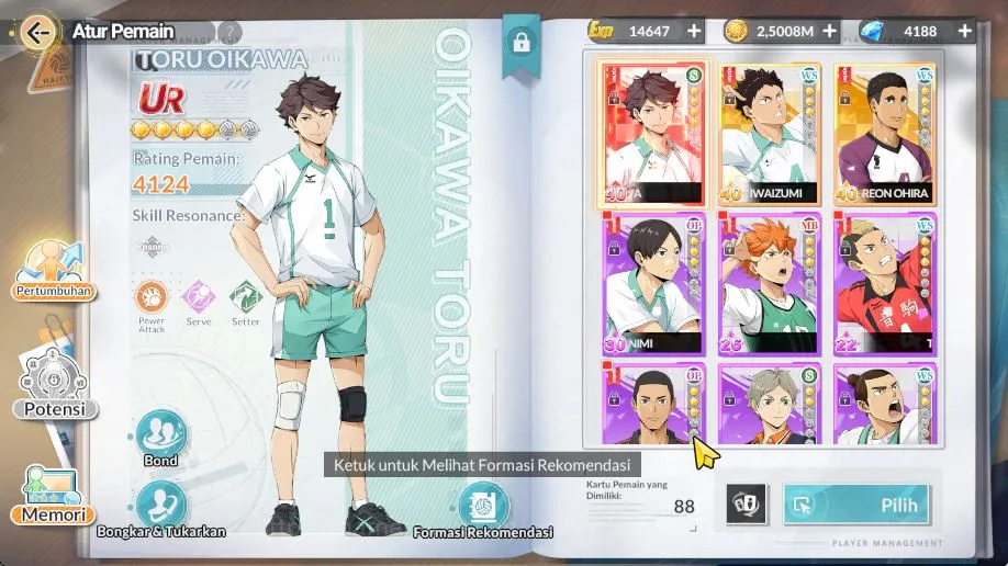 HAIKYU!! FLY HIGH Accounts [SEA] Lv20|4,1 DM + 22 URTicket|UR Toru Oikawa |SS image 4