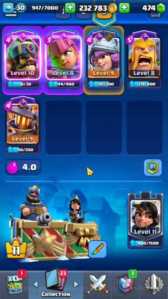 Clash Royale Accounts Lvl 30|Trophy 6981|KTL 11|Limited Skin|Card 113| 1 image 3