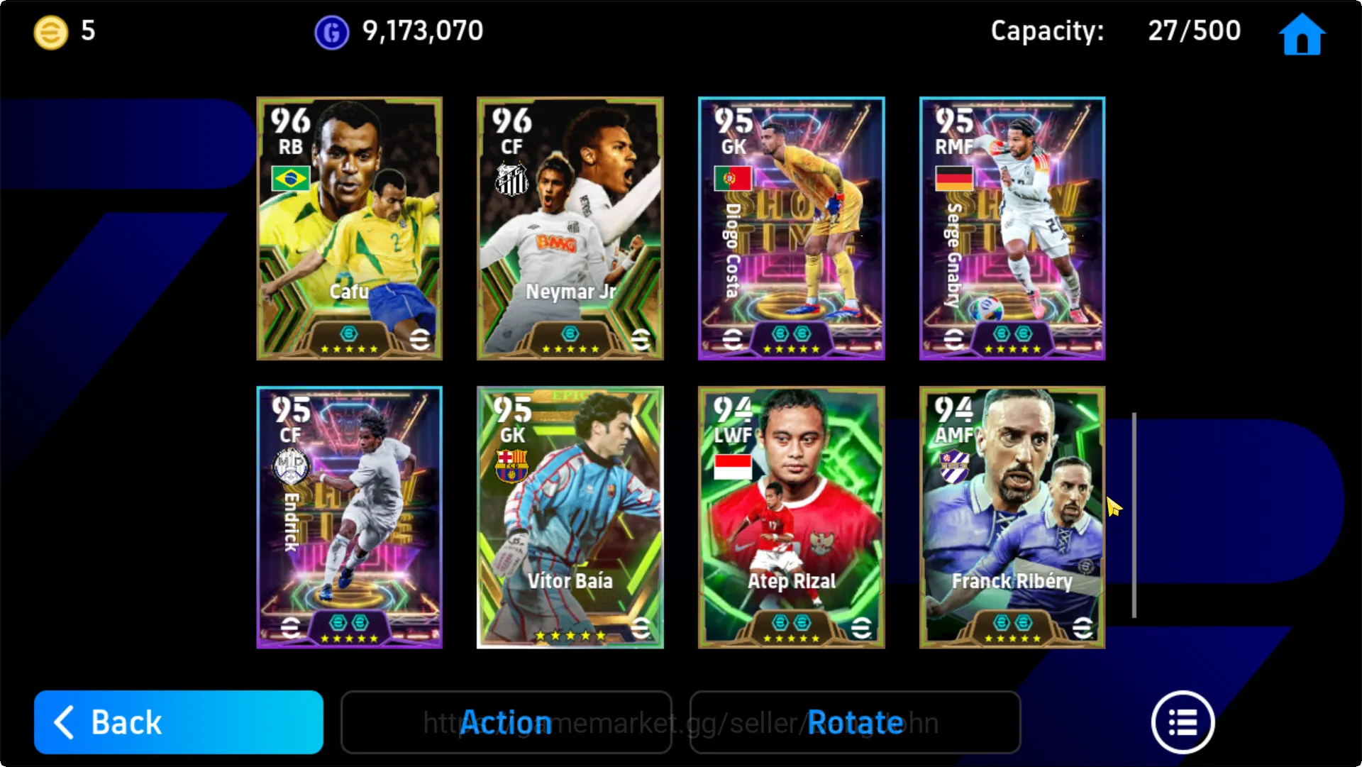 eFootball Accounts Others power 3160 | vinicius showtime, diego costa showtime, cafu epic db, serge gnabry showtime, kaka 6