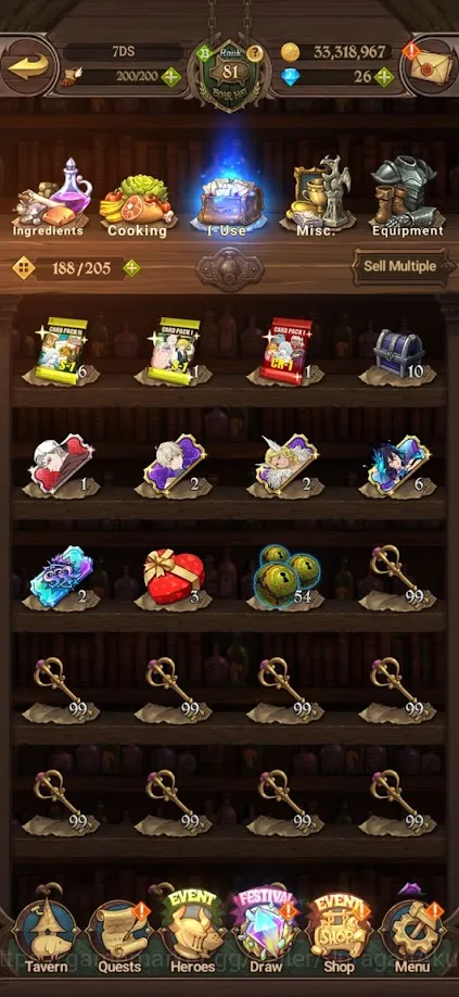 The Seven Deadly Sins: Grand Cross Accounts Endgame Asia | 4,6M CC|2LR+9UR (Despair Mael, Meli Eli, Lancelot, Indomitable 2