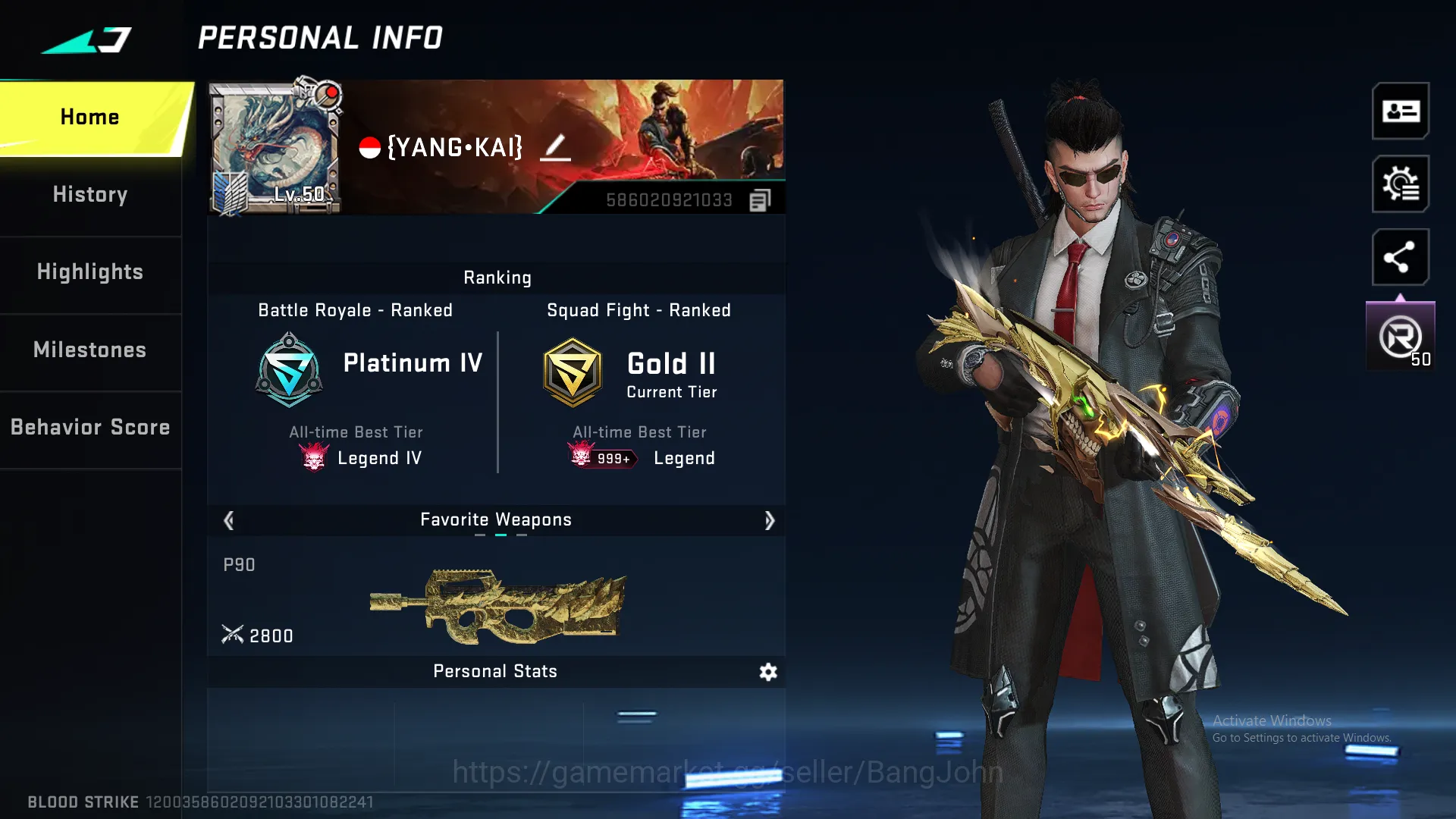 "AK47 Eternal | M4 Legend | MP5 Ultra (Langka) | Glock Ultra | Origin Ultra | Vector Legend | Kala Legend | KAG Ultra | URB Ultra ~ BS181B Blood Strike Others "AK47 Eternal | M4 Legend | MP5 Ultra (Langka) | G image 1