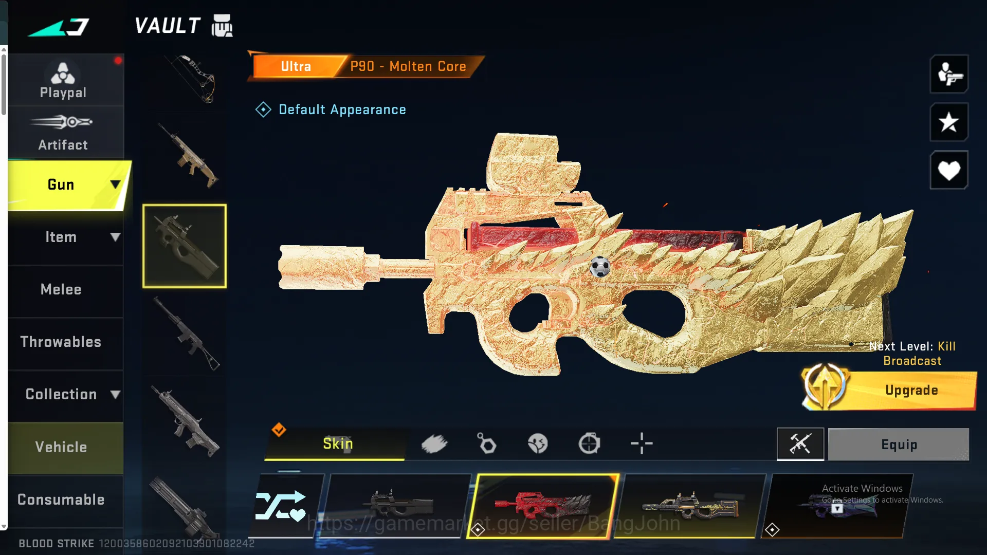 Blood Strike Accounts Others "AK47 Eternal | M4 Legend | MP5 Ultra (Langka) | Glock Ultra | Origin  Ultra | Vector Legend 10