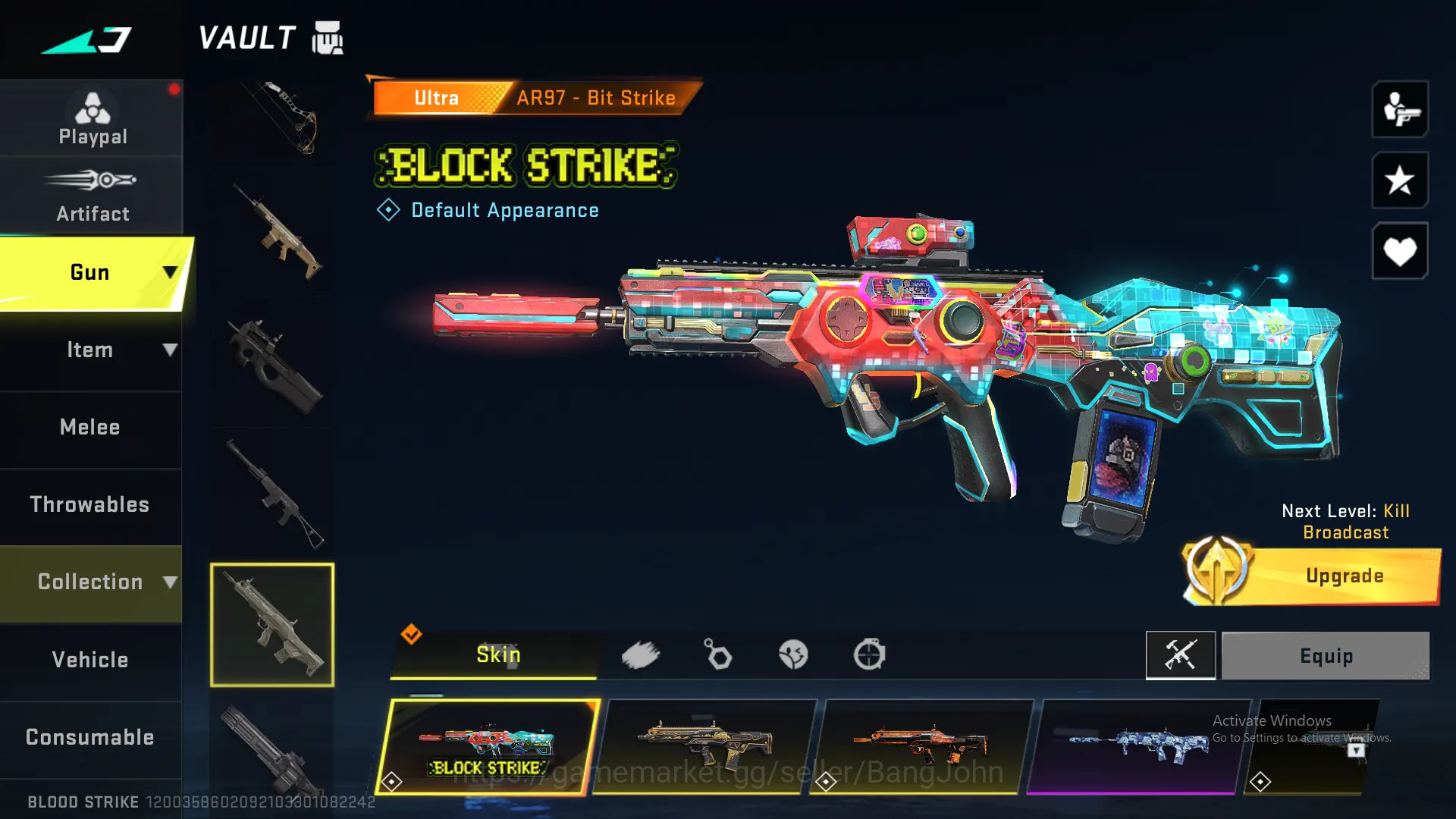 Blood Strike Accounts Others "AK47 Eternal | M4 Legend | MP5 Ultra (Langka) | Glock Ultra | Origin  Ultra | Vector Legend 11