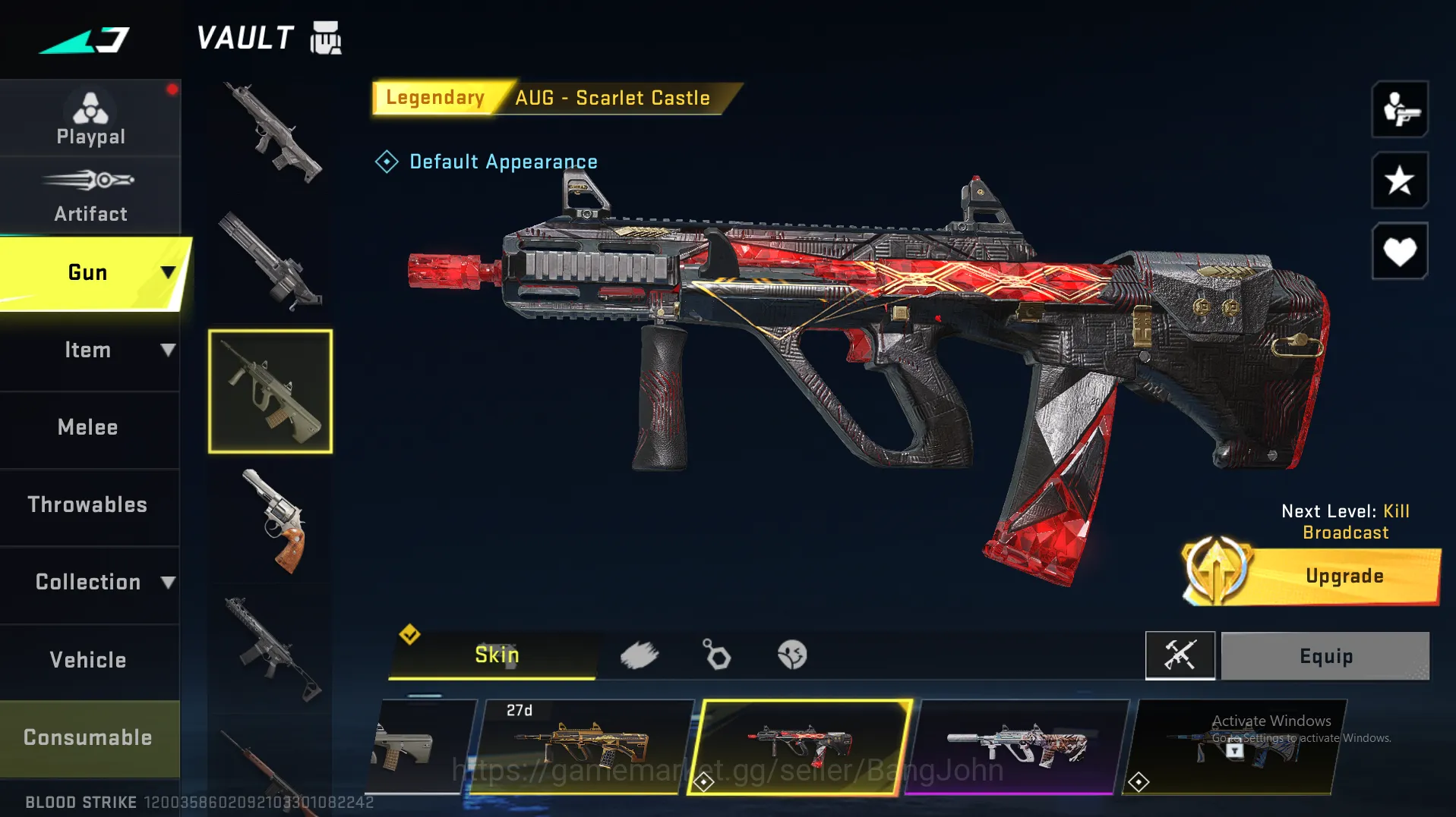 Blood Strike Accounts Others "AK47 Eternal | M4 Legend | MP5 Ultra (Langka) | Glock Ultra | Origin  Ultra | Vector Legend 12