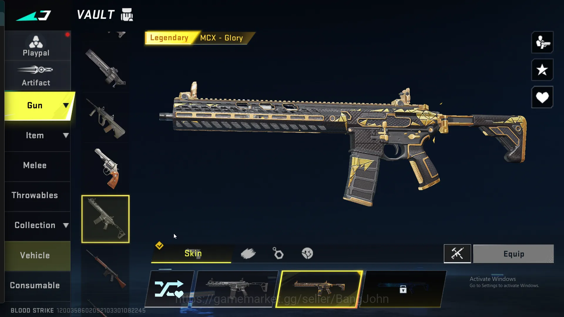Blood Strike Accounts Others "AK47 Eternal | M4 Legend | MP5 Ultra (Langka) | Glock Ultra | Origin  Ultra | Vector Legend 13