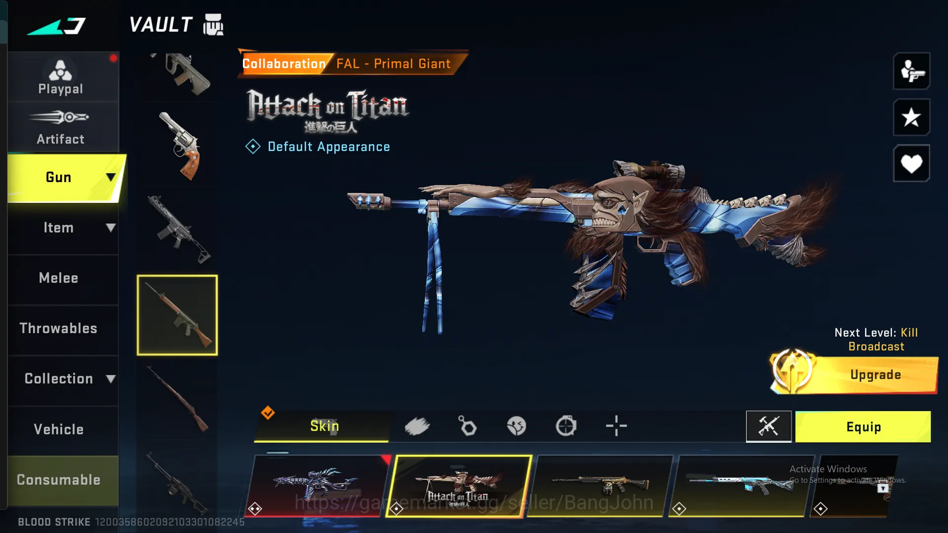 Blood Strike Accounts Others "AK47 Eternal | M4 Legend | MP5 Ultra (Langka) | Glock Ultra | Origin  Ultra | Vector Legend 15