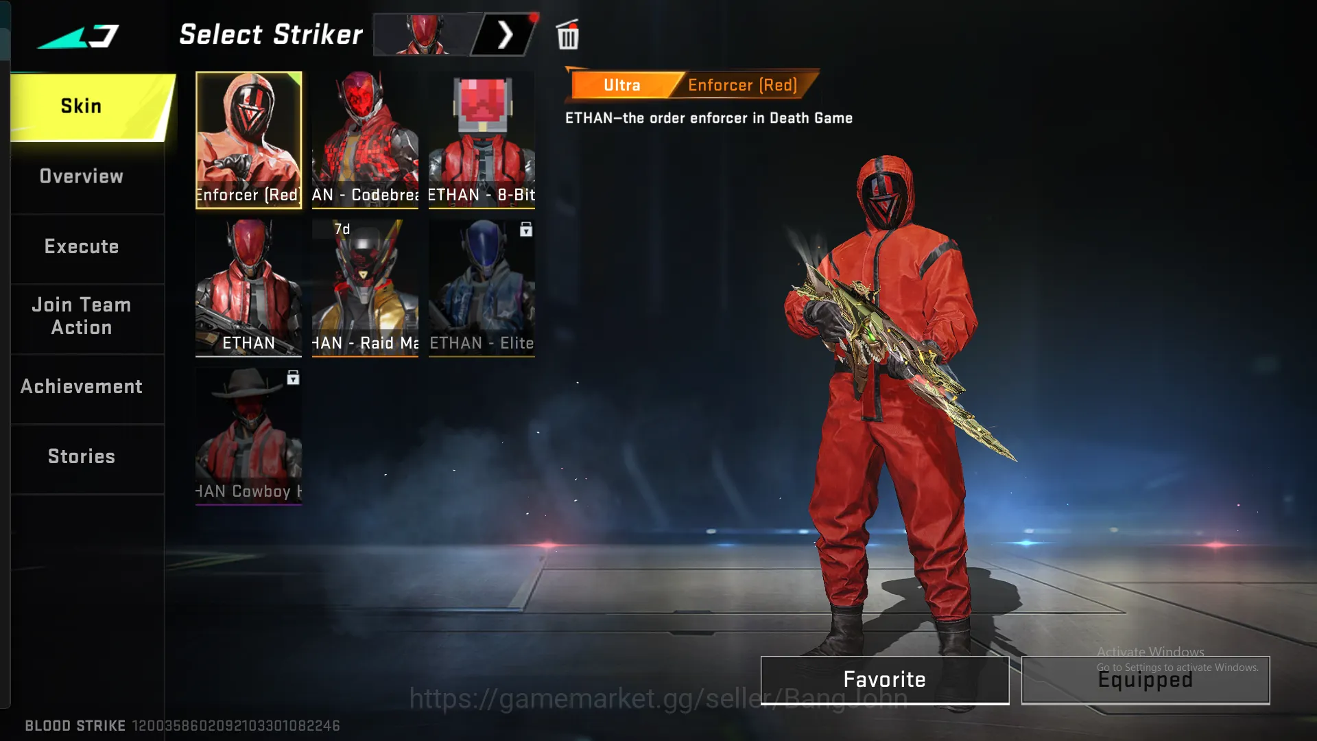 Blood Strike Accounts Others "AK47 Eternal | M4 Legend | MP5 Ultra (Langka) | Glock Ultra | Origin  Ultra | Vector Legend 19