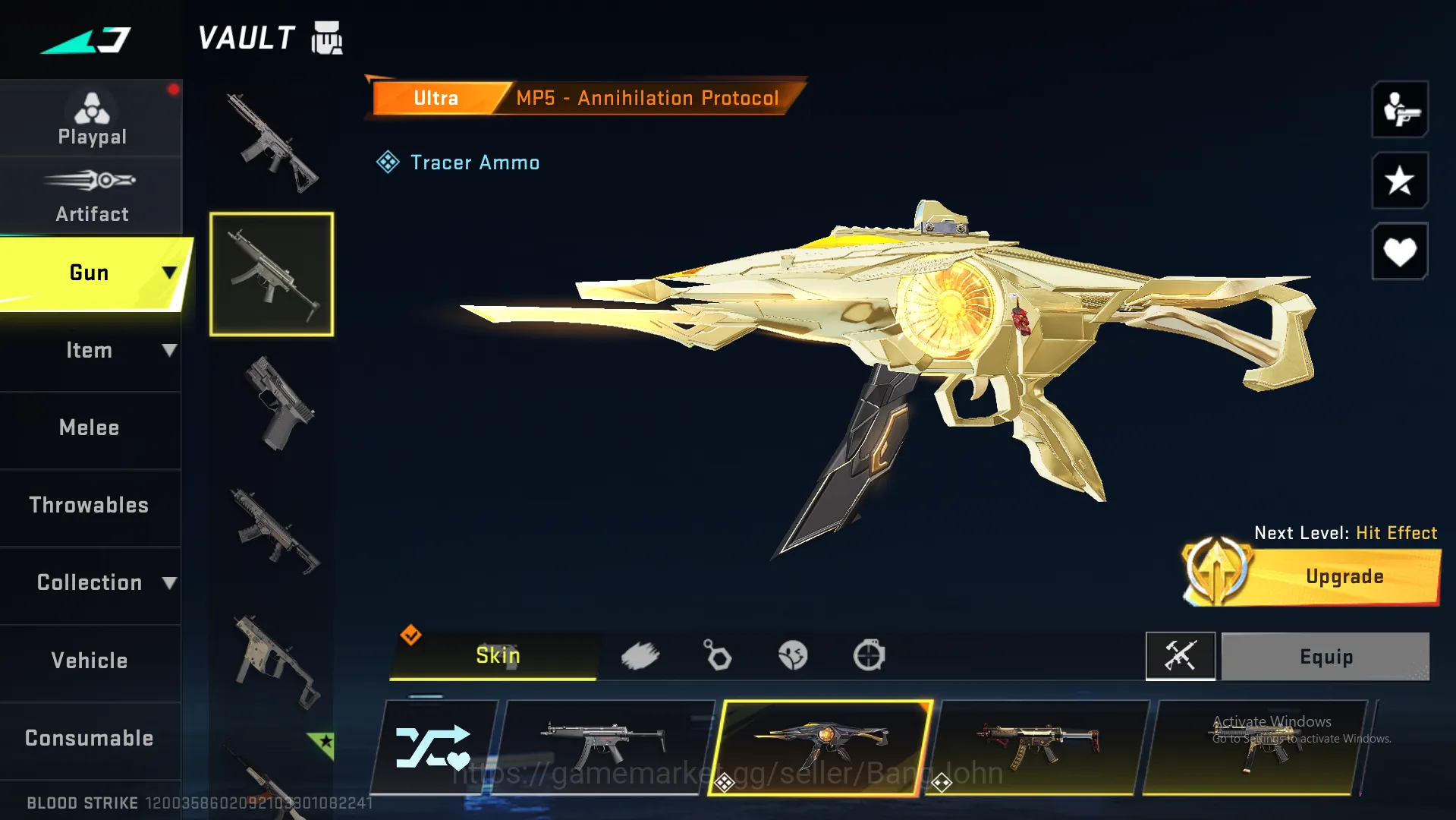 Blood Strike Accounts Others "AK47 Eternal | M4 Legend | MP5 Ultra (Langka) | Glock Ultra | Origin  Ultra | Vector Legend 2