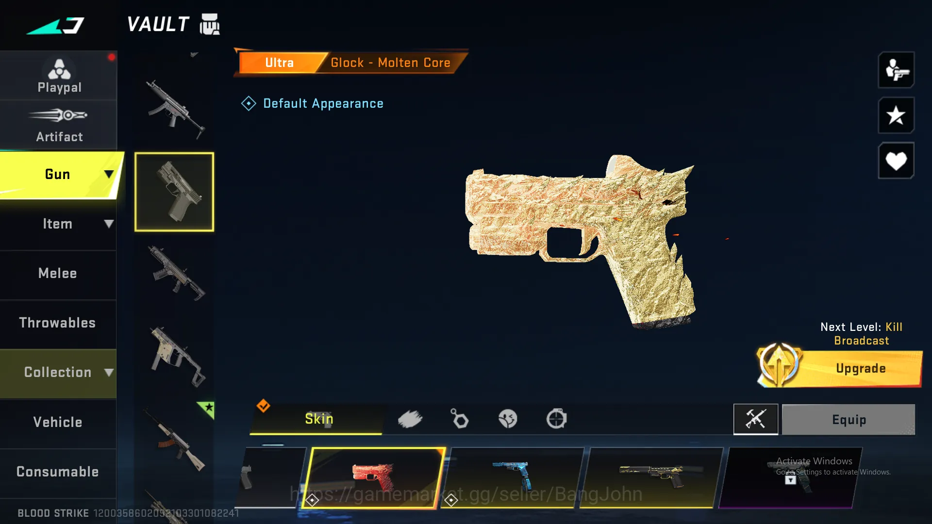 Blood Strike Accounts Others "AK47 Eternal | M4 Legend | MP5 Ultra (Langka) | Glock Ultra | Origin  Ultra | Vector Legend 3