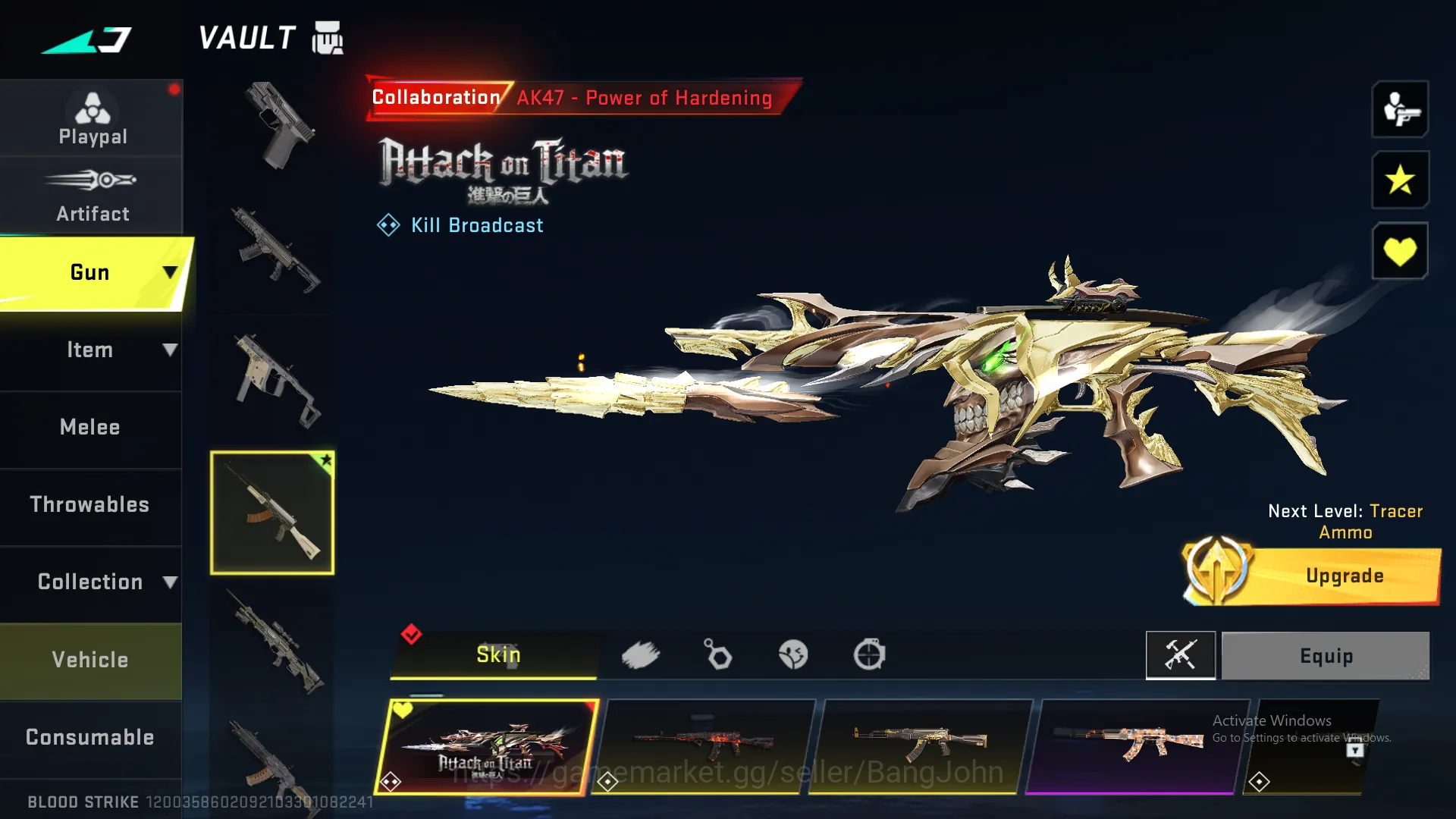 Blood Strike Accounts Others "AK47 Eternal | M4 Legend | MP5 Ultra (Langka) | Glock Ultra | Origin  Ultra | Vector Legend 5
