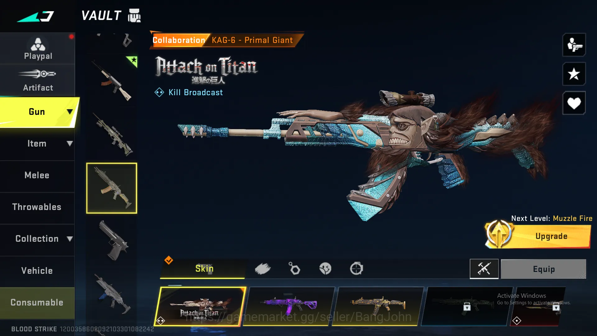 Blood Strike Accounts Others "AK47 Eternal | M4 Legend | MP5 Ultra (Langka) | Glock Ultra | Origin  Ultra | Vector Legend 6