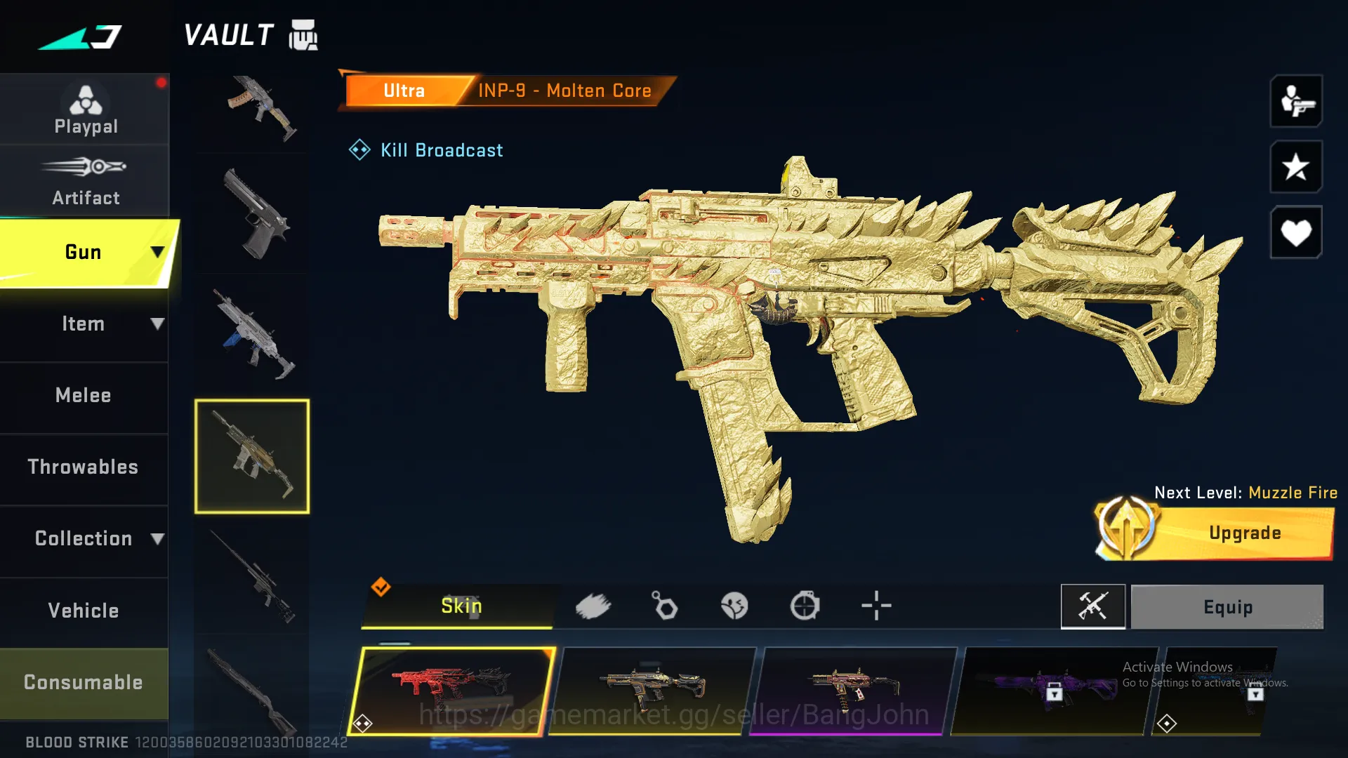 Blood Strike Accounts Others "AK47 Eternal | M4 Legend | MP5 Ultra (Langka) | Glock Ultra | Origin  Ultra | Vector Legend 8