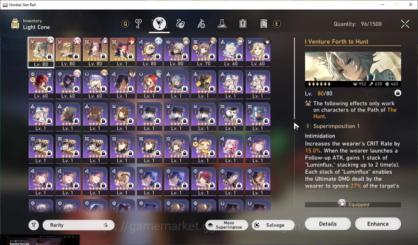 Honkai Star Rail Accounts End Game ASIA|TL 62|4 Limited|[Feixiao+Sign,The Herta+Sign,ETC]|1 Golden Companion|MC 5