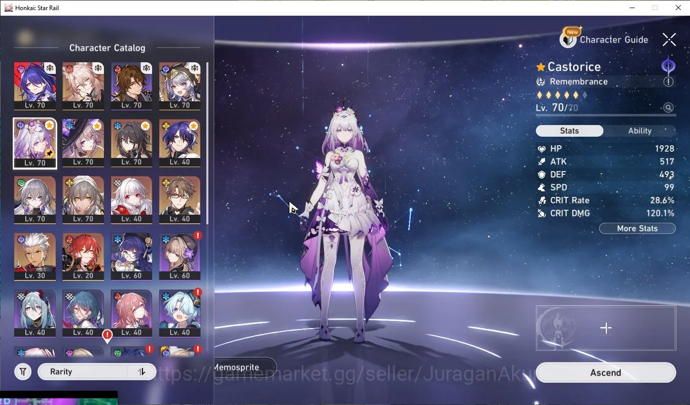 Honkai Star Rail Starter ASIA|TL 60 |8 Limited |[Acheron,Jiaoqiu,Cipher,Cas image 1