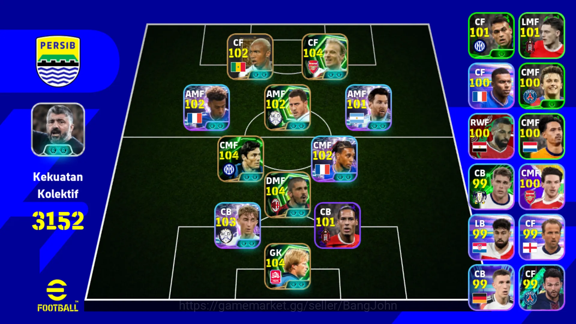 Power 3152 | Bergkamp Epic db , Gattuso Epic db , Zanetti , Okhan EFB438B eFootball Others Power 3152 | Bergkamp Epic db , Gattuso Epic db , image 1