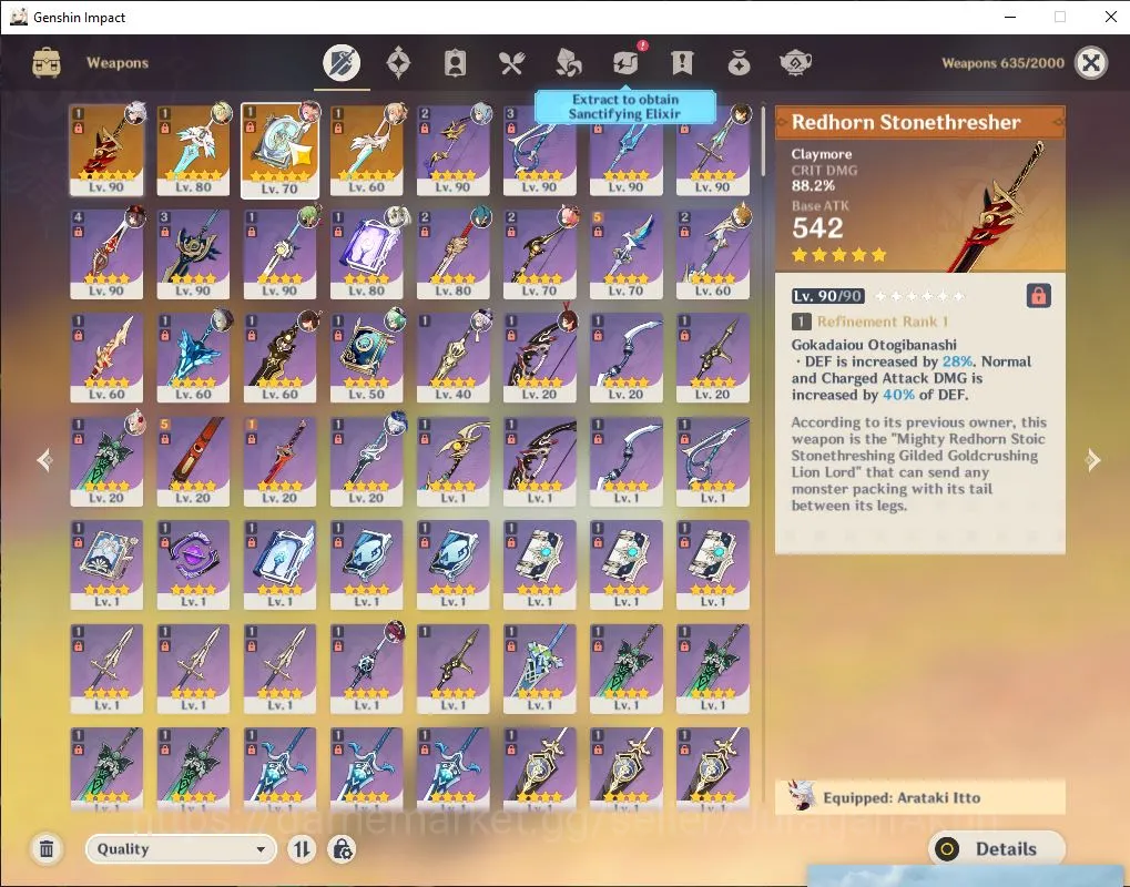 Genshin Impact Accounts Mid Game ASIA|AR 56 | 7 Limited + 4 [5 Star's Weapon]|Itto+Sign,Furina,Zhongli,Hu Tao,Nahida,Etc| Mc 3