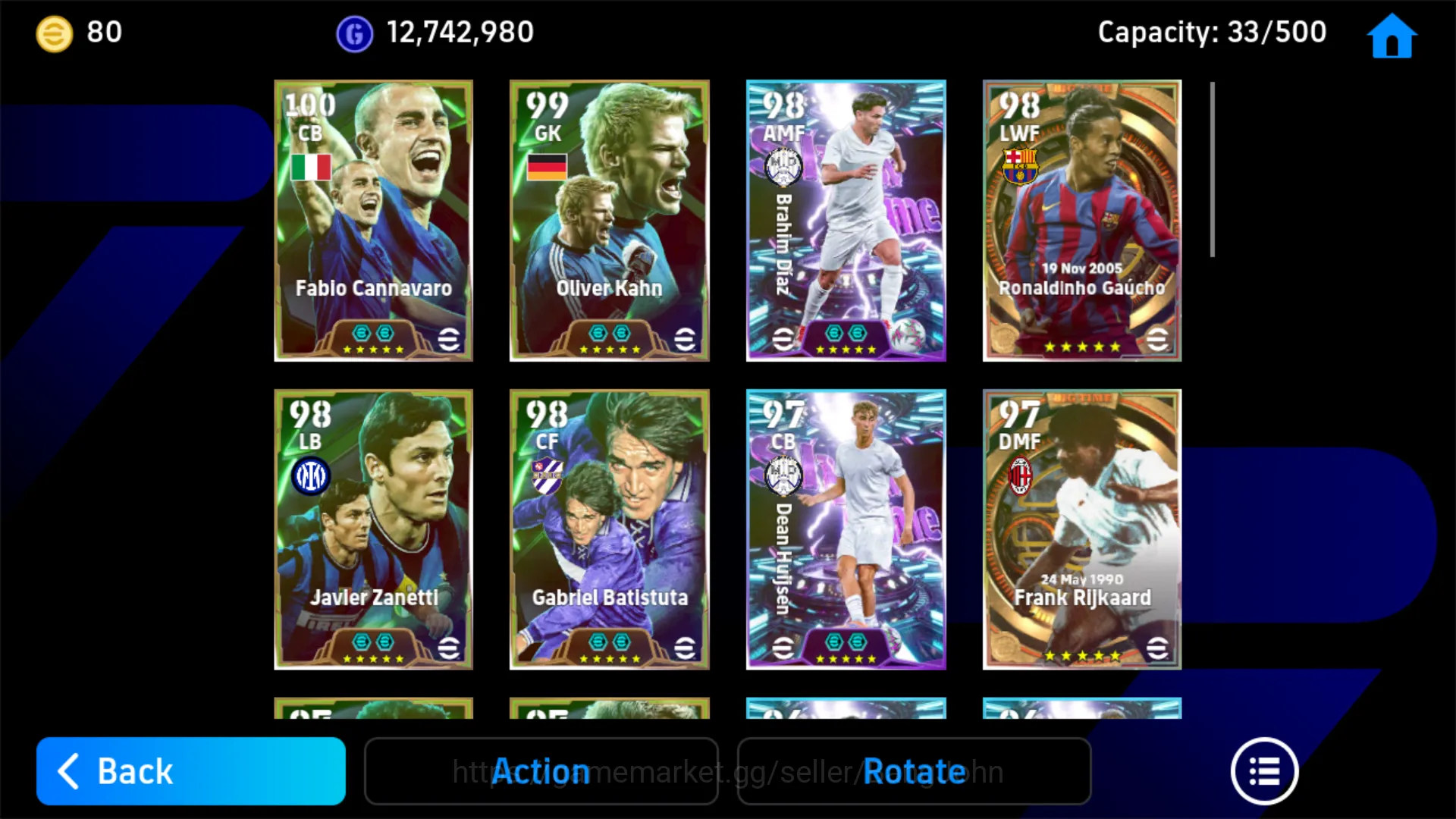 eFootball Accounts Power 3199 | Omar marmoush Showtime | Javier Zanet image 8