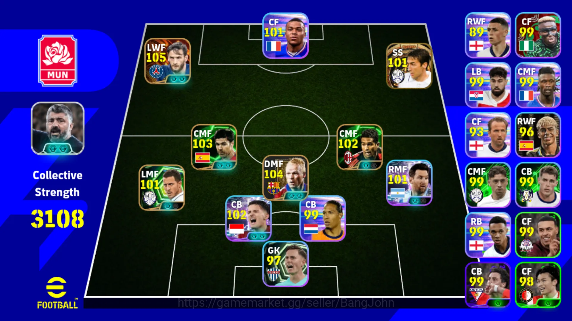 power 3108 | K. kvaratskhelia big time | ronald koeman epic db | justin hubner show time | EFB165B eFootball Others power 3108 | K. kvaratskhelia big time | ronald ko image 1