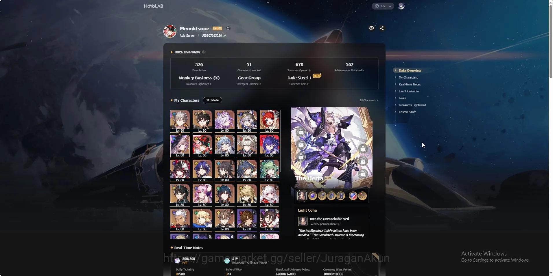 Genshin Impact Accounts Mid Game ASIA|AR 57|Free HSR & ZZZ|10 Limited+7 [5*Weapon]|Yelan+Sign,Furina,Arlecchino,Citlali 5