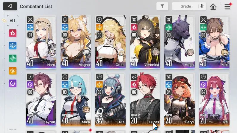 Chaos Zero Nightmare Accounts GLOBAL|LV 38| 7SSR(Haru M1,Magna,Orlea,Veronica,Kayron,Yuki,Hugo)+ 11SR(MikaM3,NiaM3,Etc) 24SR 3