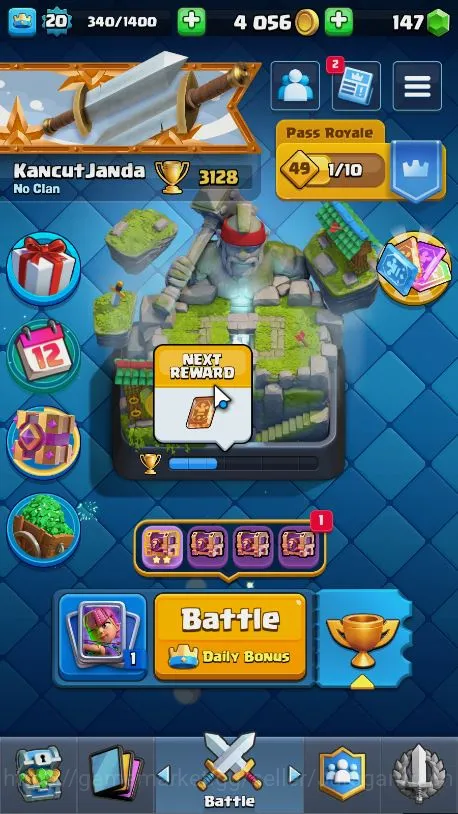 Lvl 20|Trophy 3128|KTL 8|Limited Skin|Card 62|1 EVO,14 Epic,24 Rare,24 Common|TakeEmail(CR1059) Clash Royale Midgame Lvl 20|Trophy 3128|KTL 8|Limited Skin|Card 62|1 EV image 1