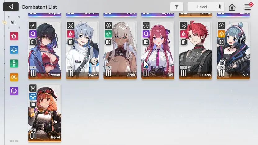 Chaos Zero Nightmare Accounts GLOBAL Lv23|5 SSR(Magna Meilin Haru Kayron Luke) 8SR(LucasM1,Nia,MikaM2,ReiM2,etc) 13SR 4