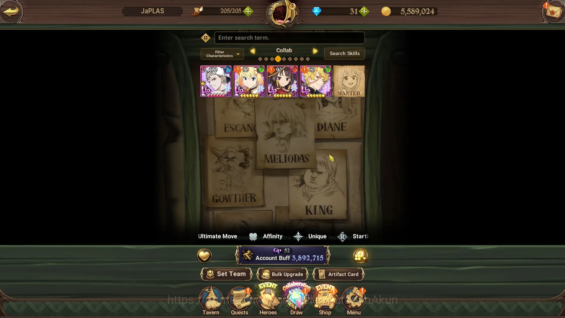 The Seven Deadly Sins: Grand Cross Accounts Endgame Asia|3,8M CC|2 LR+9 4