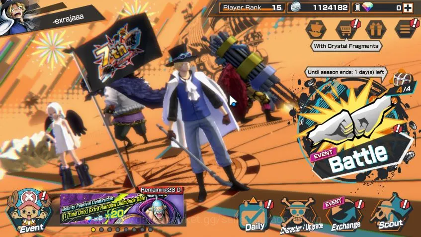 One Piece Bounty Rush Accounts Global|5 META EX|Kid&Law,SCA Kaido,Onigashima Kaid image 1