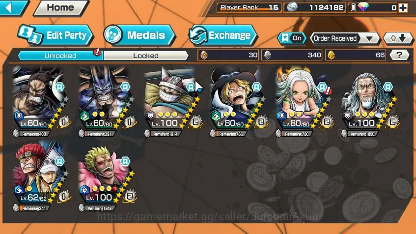 One Piece Bounty Rush Accounts Global|5 META EX|Kid&Law,SCA Kaido,Onigashima Kaid image 3