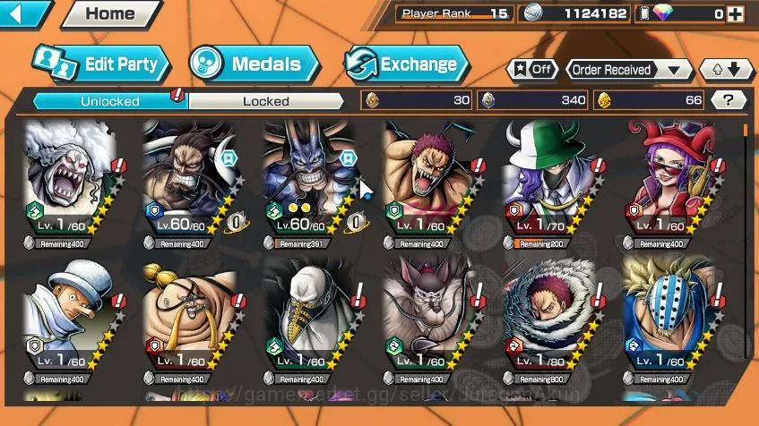 One Piece Bounty Rush Accounts Global|5 META EX|Kid&Law,SCA Kaido,Onigashima Kaid image 4