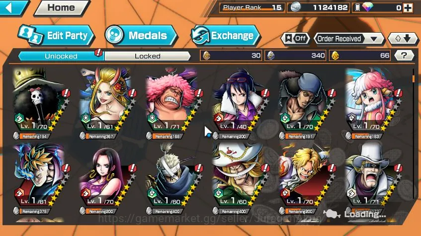 One Piece Bounty Rush Accounts Global|5 META EX|Kid&Law,SCA Kaido,Onigashima Kaid image 5