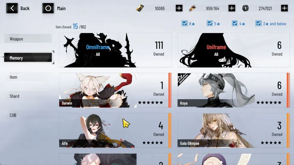 Punishing: Gray Raven Accounts NA | 10K BC + 3K GoldenCard + 8K BlueCard | LuciaC image 3