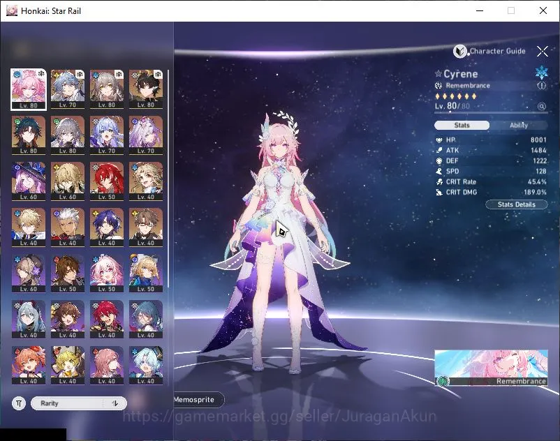 Honkai Star Rail Accounts ASIA|TL 66|10 Limited| Cyrene E4+Sign, Sunday, Cas image 3