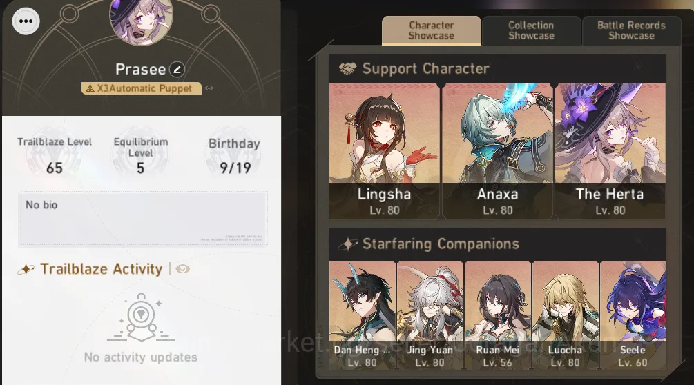 Honkai Star Rail Accounts Mid Game ASIA [TL65] 8 Limited (Danil + Sign, Jingyuan + Sign, The Herta, Anaxa, Lingsha 4