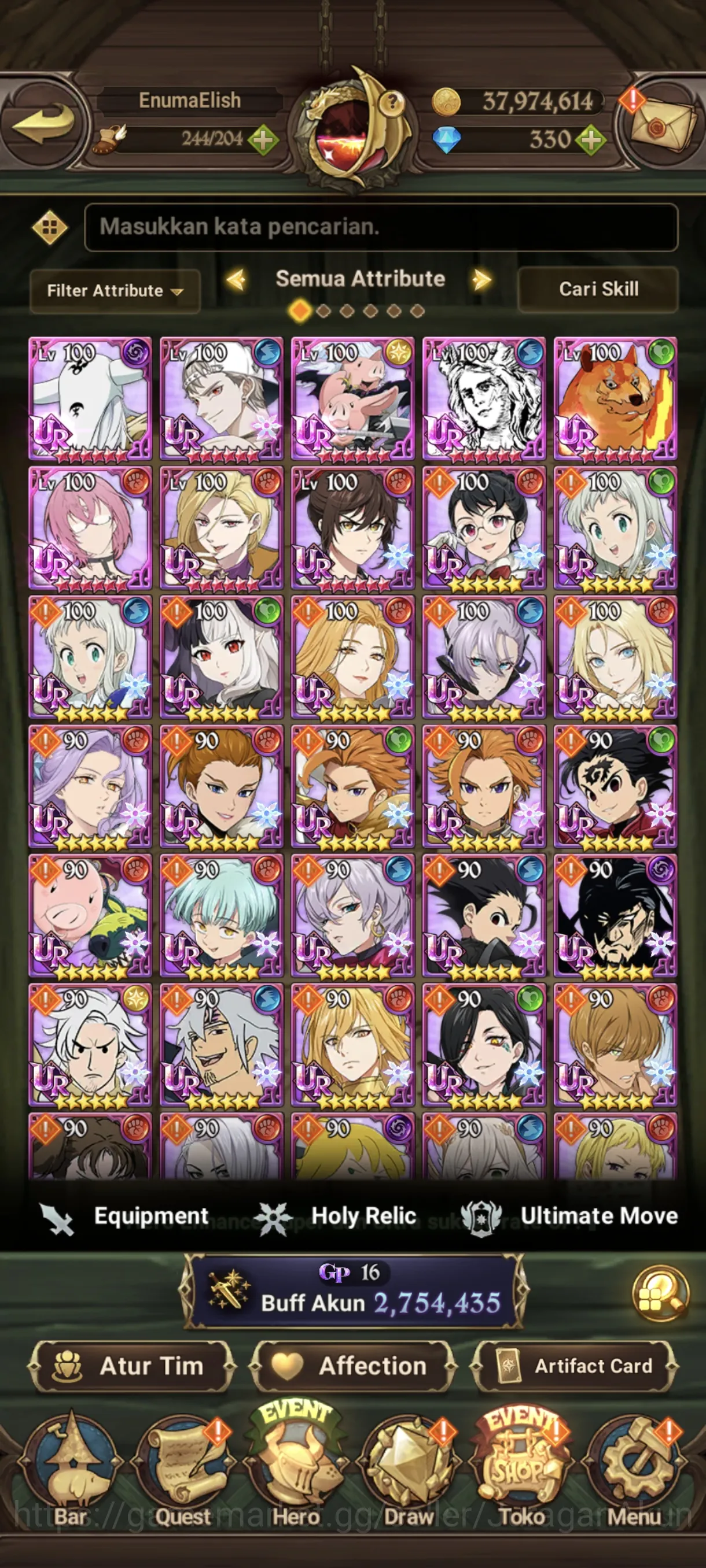 Asia |2.7M CC| 5UR + Collab TOG + 330 Gems (Mael2/6, EliMeli3/6, Thor4/6, Escanor, Gowther2/6 & etc) |Unlinked|CheckSS(SDS1329) The Seven Deadly Sins: Grand Cross Midgame Asia |2.7M CC| 5UR + Collab TOG + 330 Gems (Mael2/ image 1