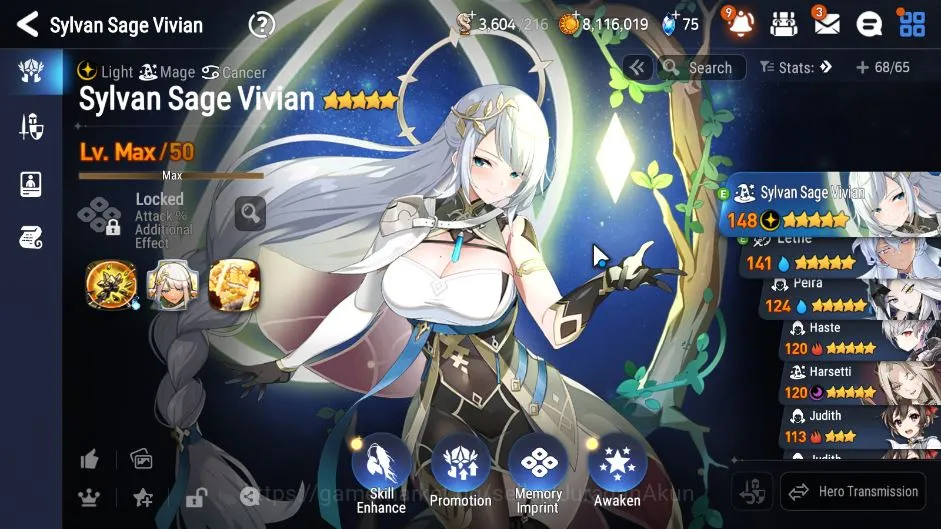 Epic Seven Accounts Mid-Tier Global|Unverif|MidGame|4 ML[Harsetti,SSVivian,RRoana,JKise]+[Stark,IWukong]|POH+Bless ON|Log 5