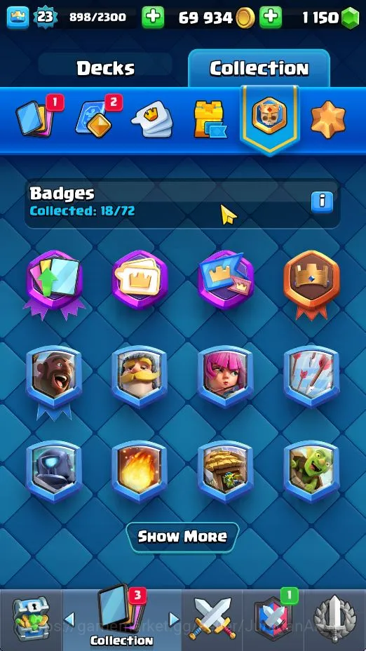 Clash Royale Accounts Starter Lvl 23|Trophy 2969|KTL 9|Limited Skin|Card 63| 3 EVO 17 Epic, 23 Rare, 23 2